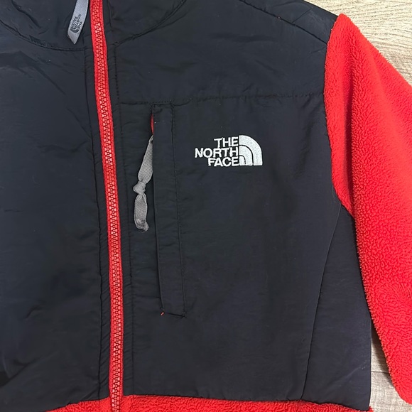 Red/Black The North Face Zip Up Fleece Jacket - Picture 3 of 3